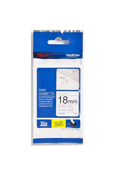 Brother TZESE4 Black on White, 18mm Labels