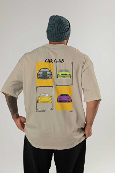 Ankhises Tricou oversize cu imprimeu din spate Car Club Bărbați Femei Tricou ...