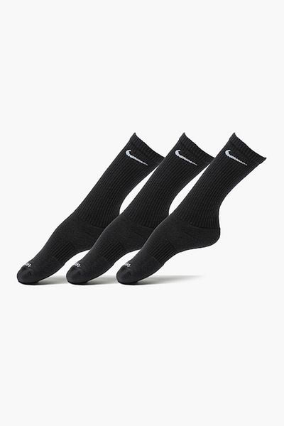 Nike , Set de sosete unisex pentru fitness Everyday Plus - 3 perechi, Negru, S