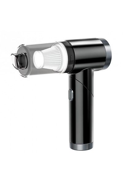 OEMN Aspirator auto portabil, fără fir, 9000Pa, 3 în 1, negru, reîncărcabil USB, cu duze și HEP