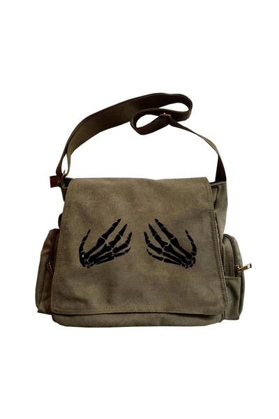 Violon حقيبة موريرا بوتيك هيكل عظمي مطبوعة للجنسين باللون الأخضر