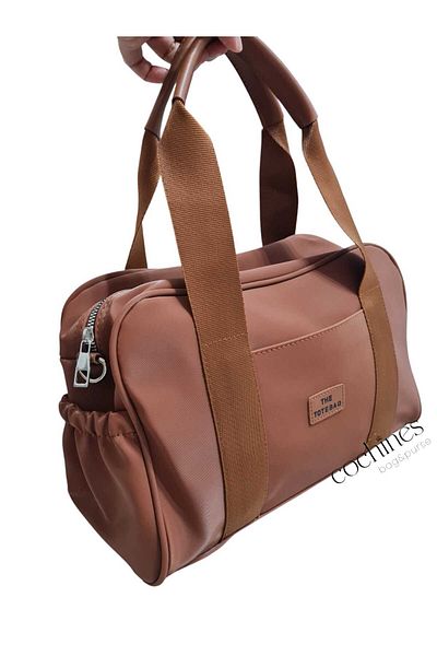 glowfit Women's Tan Large Size Soft Satin Buzzy Fabric Wallet the Totebag Shoulder and Shoulder Bag