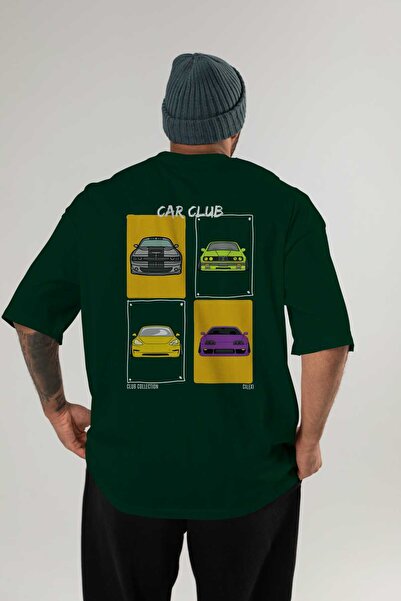 Ankhises Tricou oversize cu imprimeu din spate Car Club Bărbați Femei Tricou ...