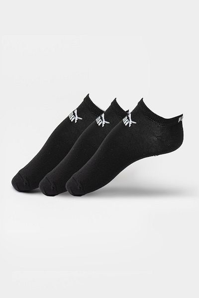 Puma , Unisex Ankle Socks with Logo Pattern - 3 Pairs, Black, Dirty White, Size 43-46 EU