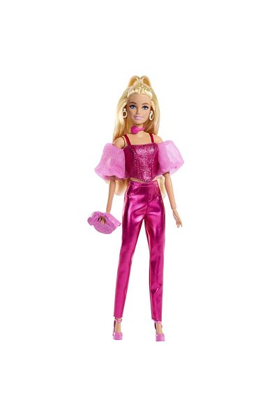 Barbie ΚΟΥΚΛΑ ΣΤΥΛ ΠΟΛΥΤΕΛΕΙΑΣ ΜΕ ΜΕΤΑΛΛΙΚΗ ΡΟΖ ΣΤΟΛΗ