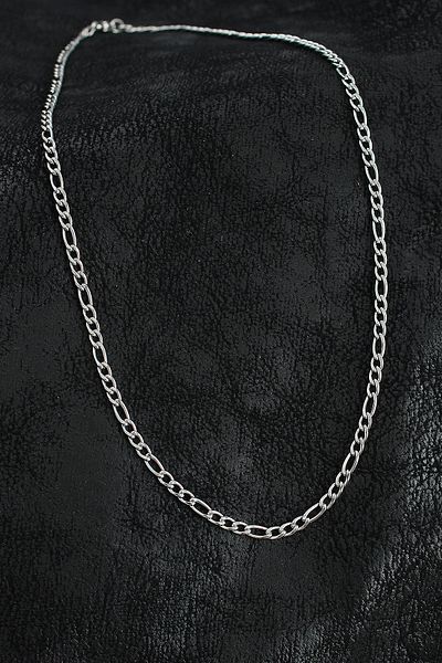 shopwave 316L Steel Classic Figaro Chain Model Silver Color Men's Necklace