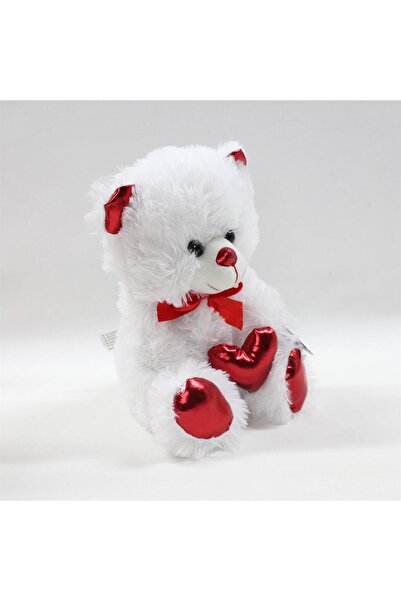 Halley Oyuncak 62500 Parlak Kalpli Beyaz Peluş Ayı 30 cm