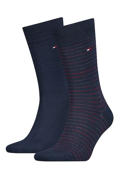 Tommy Hilfiger , Set of Long Socks - 2 Pairs, Navy Blue, Size 43-46