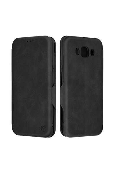 Dali Husă de protecție cu clapă compatibilă cu Samsung Galaxy J7 2016, Safe Wallet Plus, piele, neagră