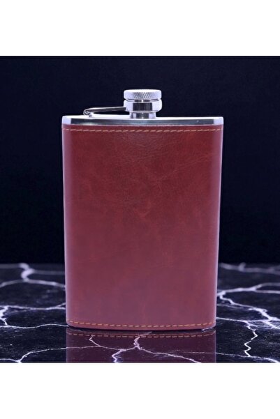 Kuzey Tacı Leather Coated Stainless Steel Flask 9 oz -3 Colors Vip