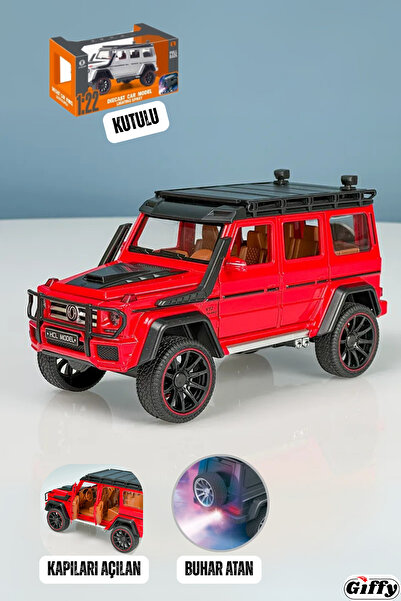 giffy Mercedes G Seri Jeep Die Cast Model Kutulu Buhar Atan Çek Bırak Full Fo...