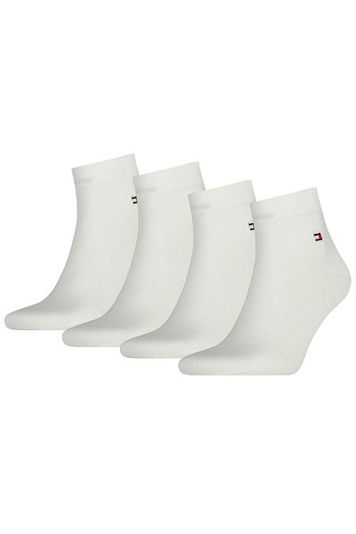 Tommy Hilfiger , Set de sosete scurte cu logo discret 14171 - 4 perechi, Alb, 43-46