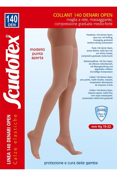 Variteks Italian varicose vein socks, open compression, black, size M