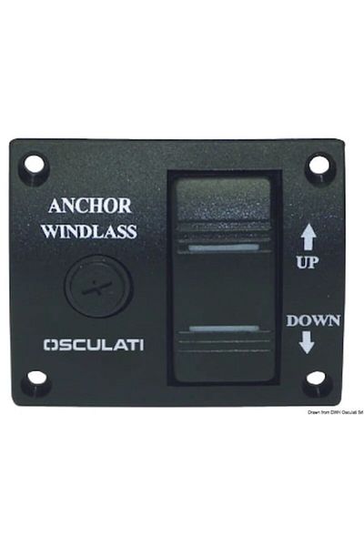 OSCULATI Panou de Comanda cu Comutator Basculant Rezistent la Apa, Iluminare LED Dubla, Control UP-DOWN