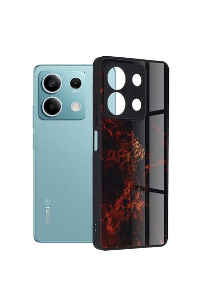 Dali Protective case compatible with Xiaomi Redmi Note 13 5G, Glaze Series, TPU, Red Nebula, Multicolor