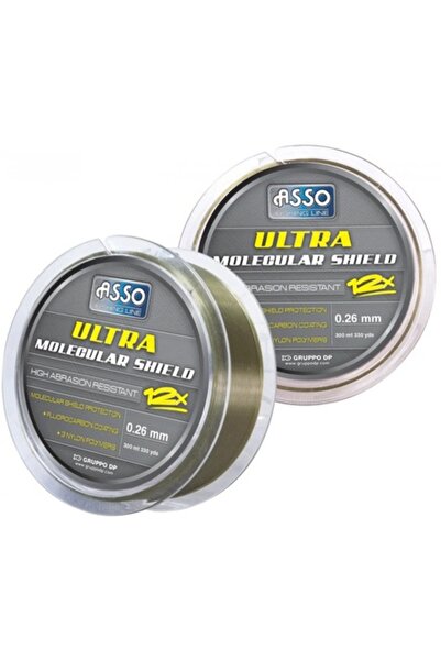 Mimteam Monofilament Asso Ultra Molecular Shield Verde Închis, 300 m, diametru 0,40 mm, pentru pescuit la crap și feeder