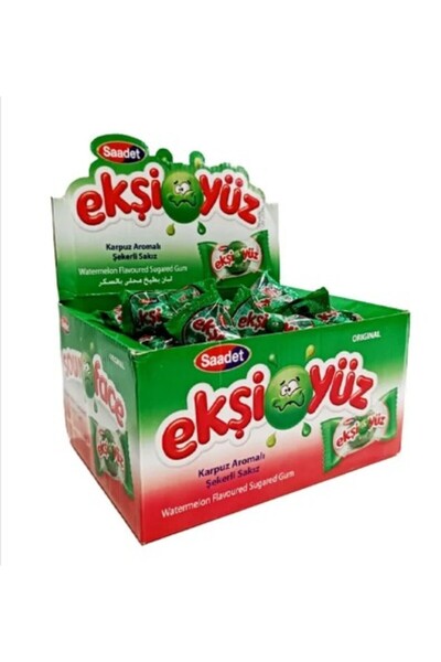 Nostaljik Bakkal علكة بنكهة البطيخ 3.5 جرام × 100 قطعة 5 عبوات