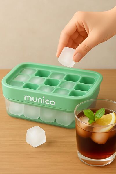 Munico Basmalı Hazneli Buzluk Temiz, Zahmetsiz ve Pratik Buz Çözümü! Eliniz I...