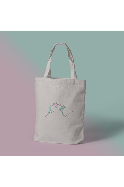 riyaz Flower & Bird - Special Design Cloth Bag, Shoulder and Hand Bag, 35x40cm