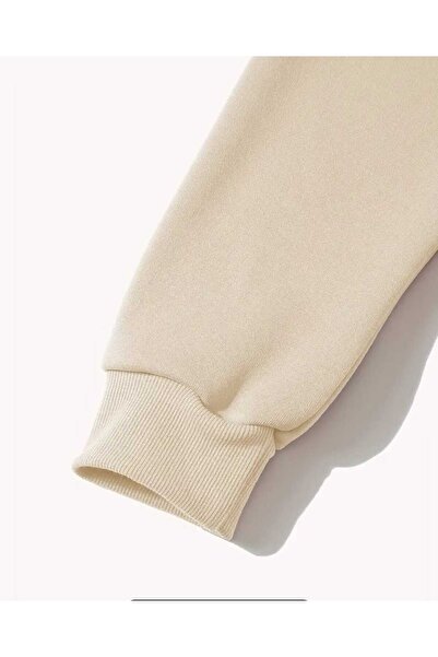 caddekombin Φούτερ με κουκούλα Order Control με τσέπη, βαμβακερό μπεζ