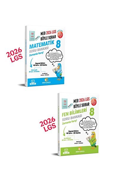 SİNAN KUZUCU YAYINLARI 8. Sınıf 2026 Lgs Meb Böyle Sorar FEN BİLİMLERİ-MATEMA...
