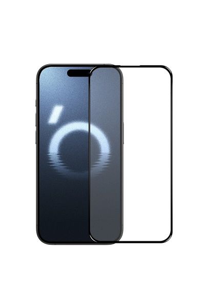 Dali Folie de protecție compatibilă cu Apple iPhone 16 Pro Max, Full Glue, 5D, sticlă securizată, negru transparent