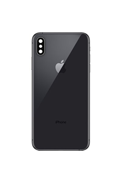 Apple Battery Cover for iPhone XS, with Middle Housing - Rear Camera Glass, Black