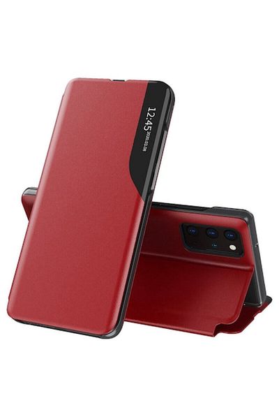 Dali Protection Flip Cover Compatible with Samsung Galaxy S20 Plus 4G/5G, eFold, Synthetic Leather, Red