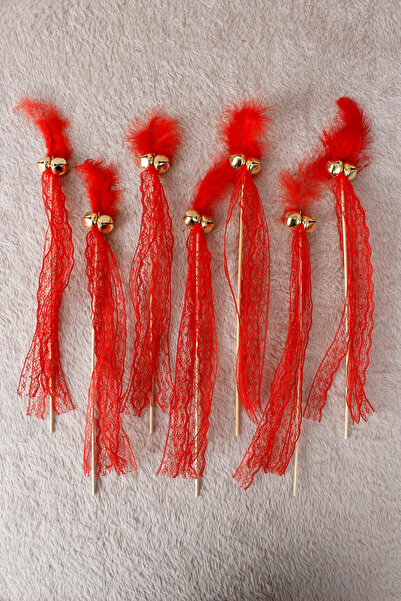 Mortex Kırmızı Nedime Gelin Kına Çubuk Tefi Zili 10'lu Düğün Sünnet Kına Gece...