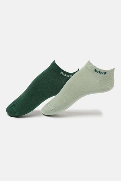 BOSS , Set de sosete pana la glezna - 2 perechi, Verde inchis, Verde pal, 39-42