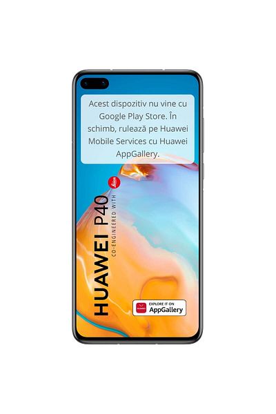 Huawei Telefon mobil P40, Dual SIM, 128GB, 8GB RAM, 5G, Ice White