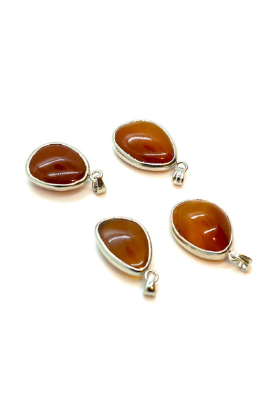 Yıldırım Enerji Taşı Kırmızı Akik Kolye 20x35 mm