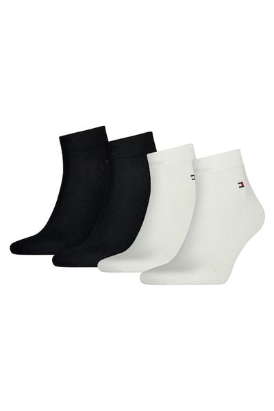 Tommy Hilfiger , Set de sosete scurte cu logo discret 14171 - 4 perechi, Negru, Alb, 47-49