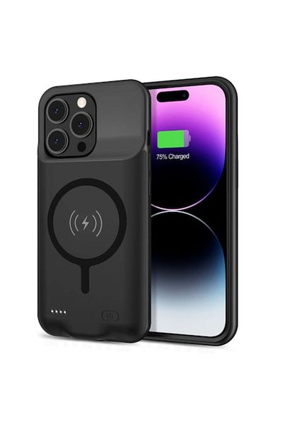 Dali Protective Case with Built-in External Battery, Compatible with Apple iPhone 15 Pro Max, 8500mAh, Po