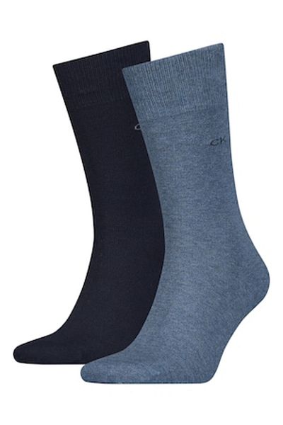 Calvin Klein Set șosete lungi - 2 perechi, albastru melanj, albastru închis, mărimea 43-46