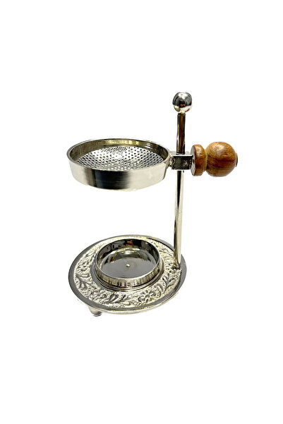 Zaucada Arzator Tamaie Cu Sita, Alama, Argintiu, 11 X 7.5 Cm