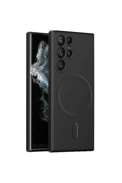 SOHO Husă de protecție cu încărcare wireless, tehnologie MagSafe pentru Samsung Galaxy S23 Ultra, neagră