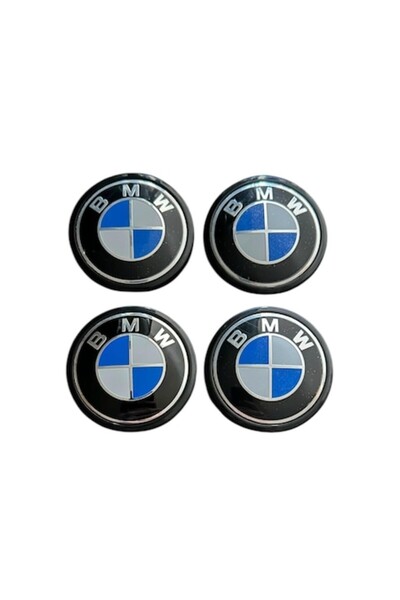 MAF Set 4 capace roti 62mm exterior BMW alb albastru compatibil/inlocuitor ja...