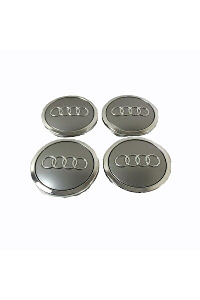 Aftermarket Set de 4 capace centrale de roți, 60 mm, Audi, gri/crom, pentru j...