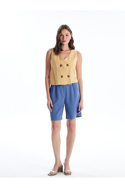 LC Waikiki Pantaloni scurți Blue City de damă Bgh05