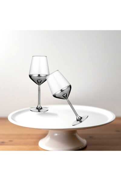 SÖNMEZ HOTEL EKİPMANLARI ŞARAP KADEHİ SİLVER YARIM TİTANYUM KAPLAMA 2ADET