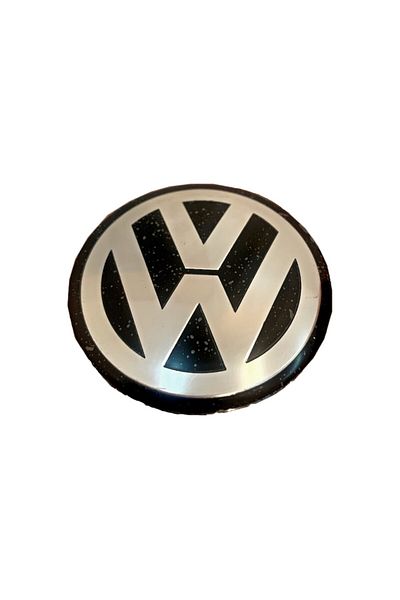 Stick Capac autocolant pentru roată VW Volkswagen, 56 mm, argintiu/negru