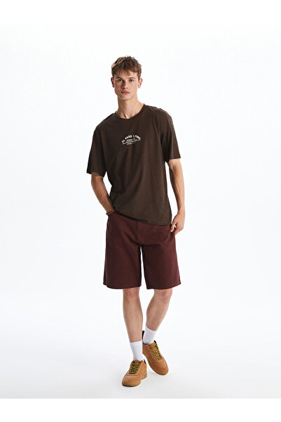 LC Waikiki Nevavm Comfortable Fit Gabardine Men's Shorts with Difference