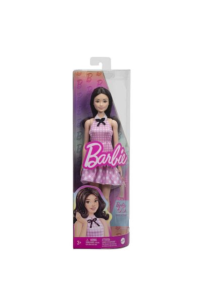 Barbie FASHIONISTAS BRUNETTE DOLL WITH PINK DRESS