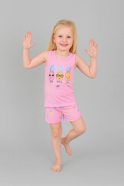 vitmo Girl's 3-Piece 100% Cotton Pajama Set for 1-2-3 Years Old Model:129