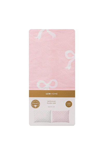 LC Waikiki Lcw Home Bow Printed Pillow Case 2 Pcs 50X70 cm (W5)
