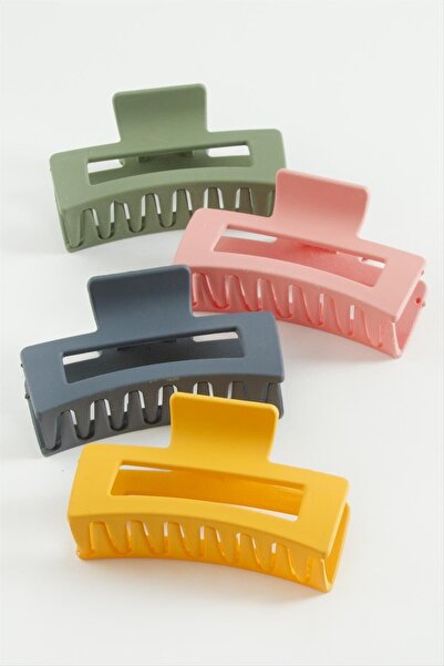 FTAKRY مشبك ملون مستطيل 8 سم