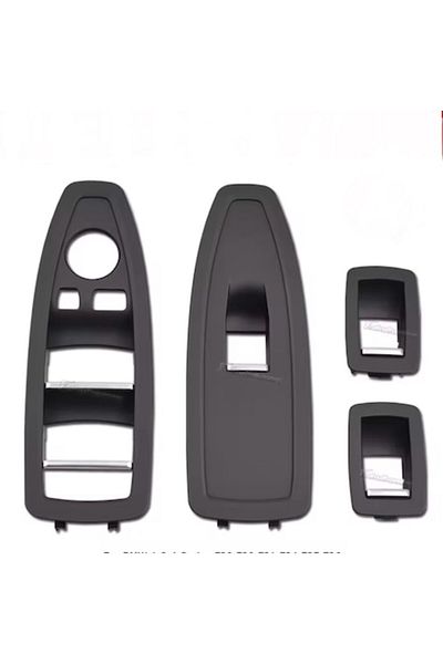 MAF Set 4 Ornamente Butoane Masca Trim Usi Dedicat BMW F20 F21 F30 F31 F34 GT F35 F36, Negru Cu Buton Ra