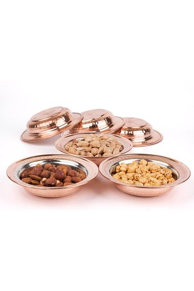 Haale Copper Breakfast Snack Bowl Set of 6 - 13 cm