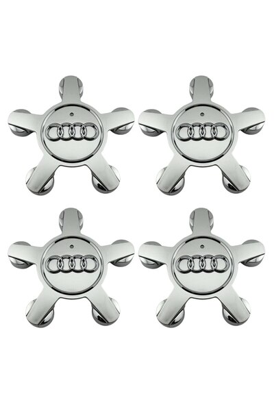 OEM Set 4 capace roți pentru AUDI, culoare argintie, tip spider/gheară 135mm